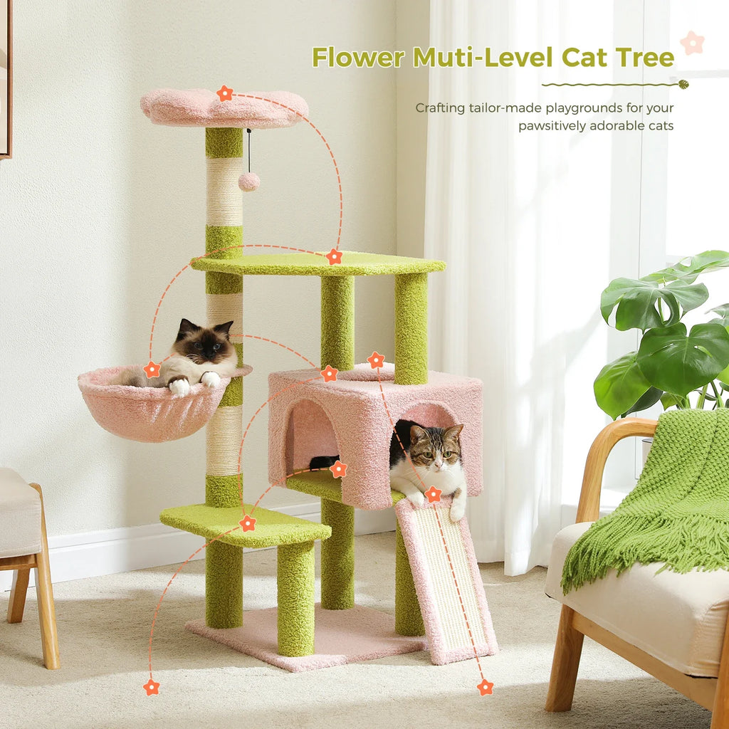 Flower Cat Tree – Multi-Level Cat Tower with Sisal Posts – image 9