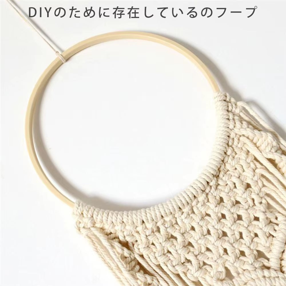 Bamboo Floral Hoop Rings, 10-Pack 26 cm Macrame & Wreath Hoops – image 3