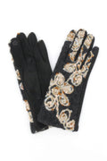 Floral Embroidered Touchscreen Gloves – Suede-Lined Winter Gloves – image 2
