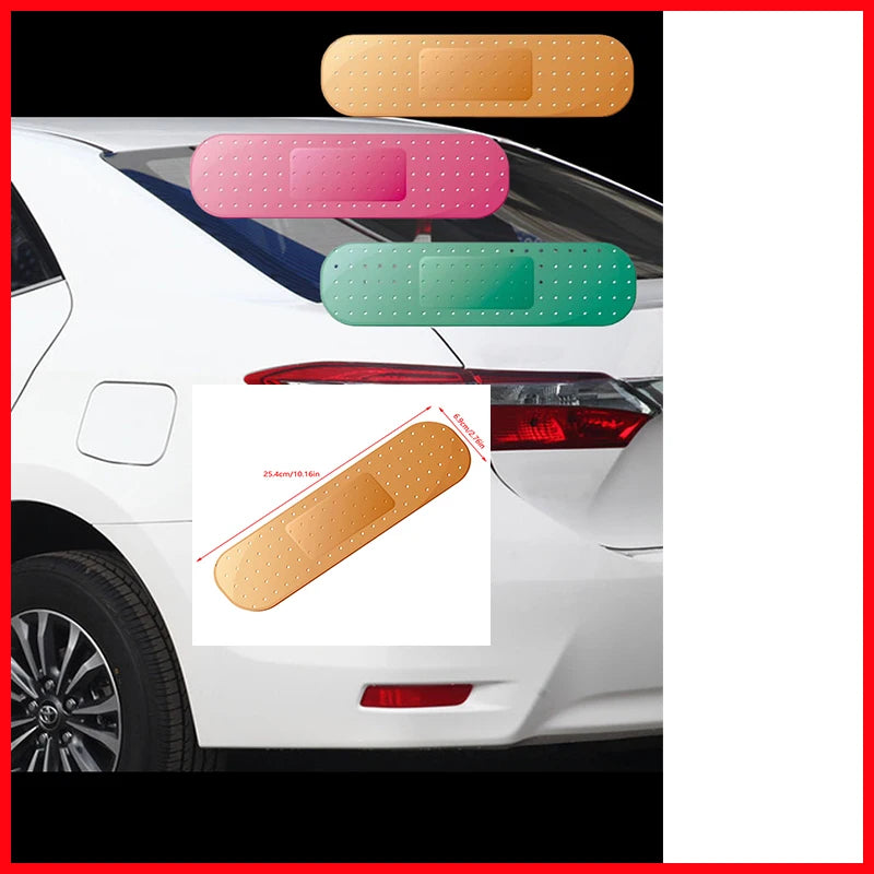 Funny Bandage Car Stickers - Reflective Band-Aid Bumper Decals for Dents & Scratches