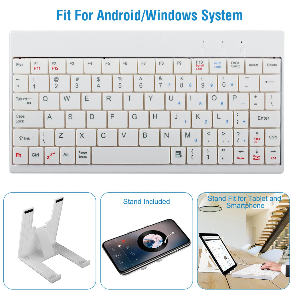 Mini Wired Keyboard 80 Keys with Tablet Stand and Carry Bag – image 2