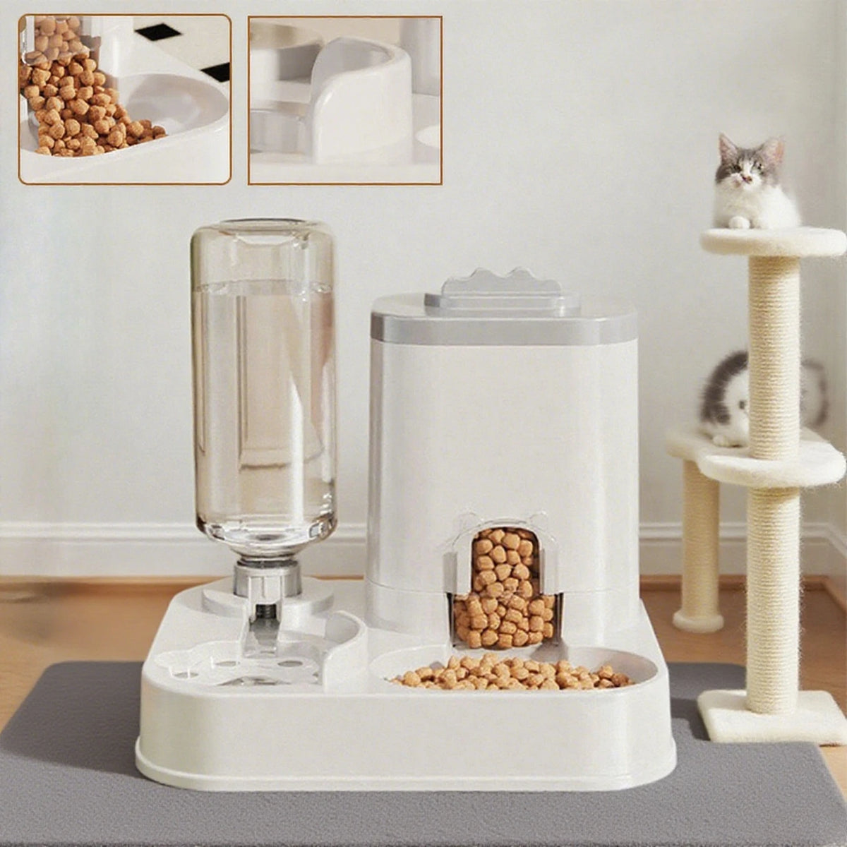 Gravity Pet Feeder and Water Dispenser, 2-in-1 No-Power Bowl – image 2