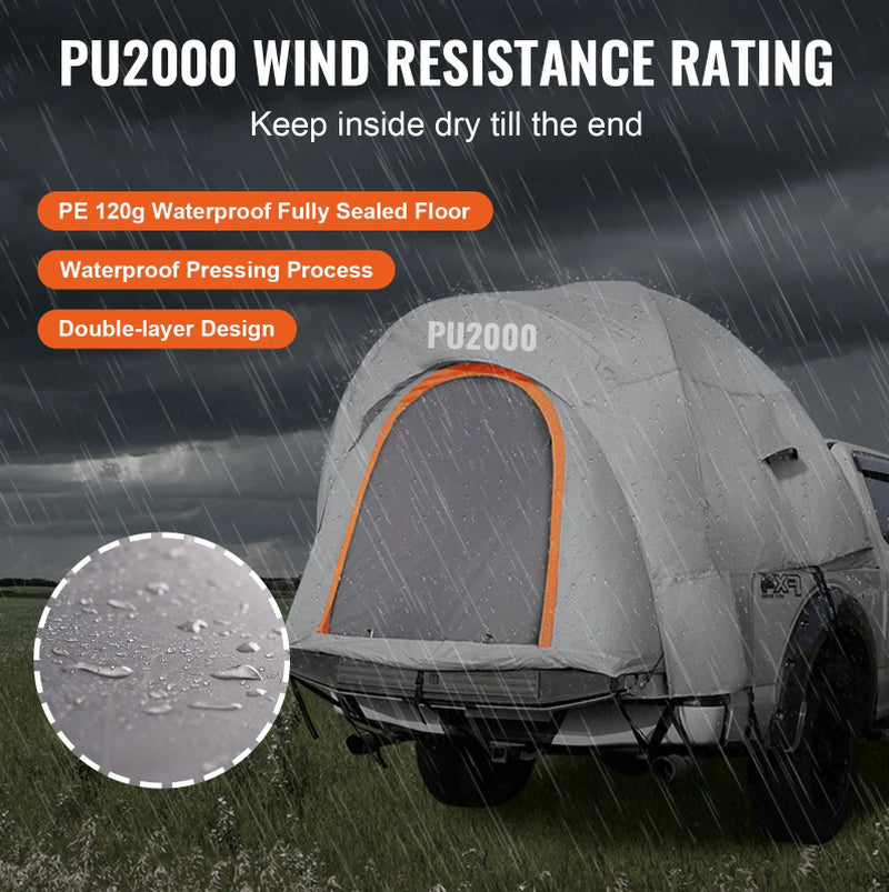 Pickup Truck Bed Tent for 5.5-6 ft Beds, Waterproof, 2-3 Person – image 2
