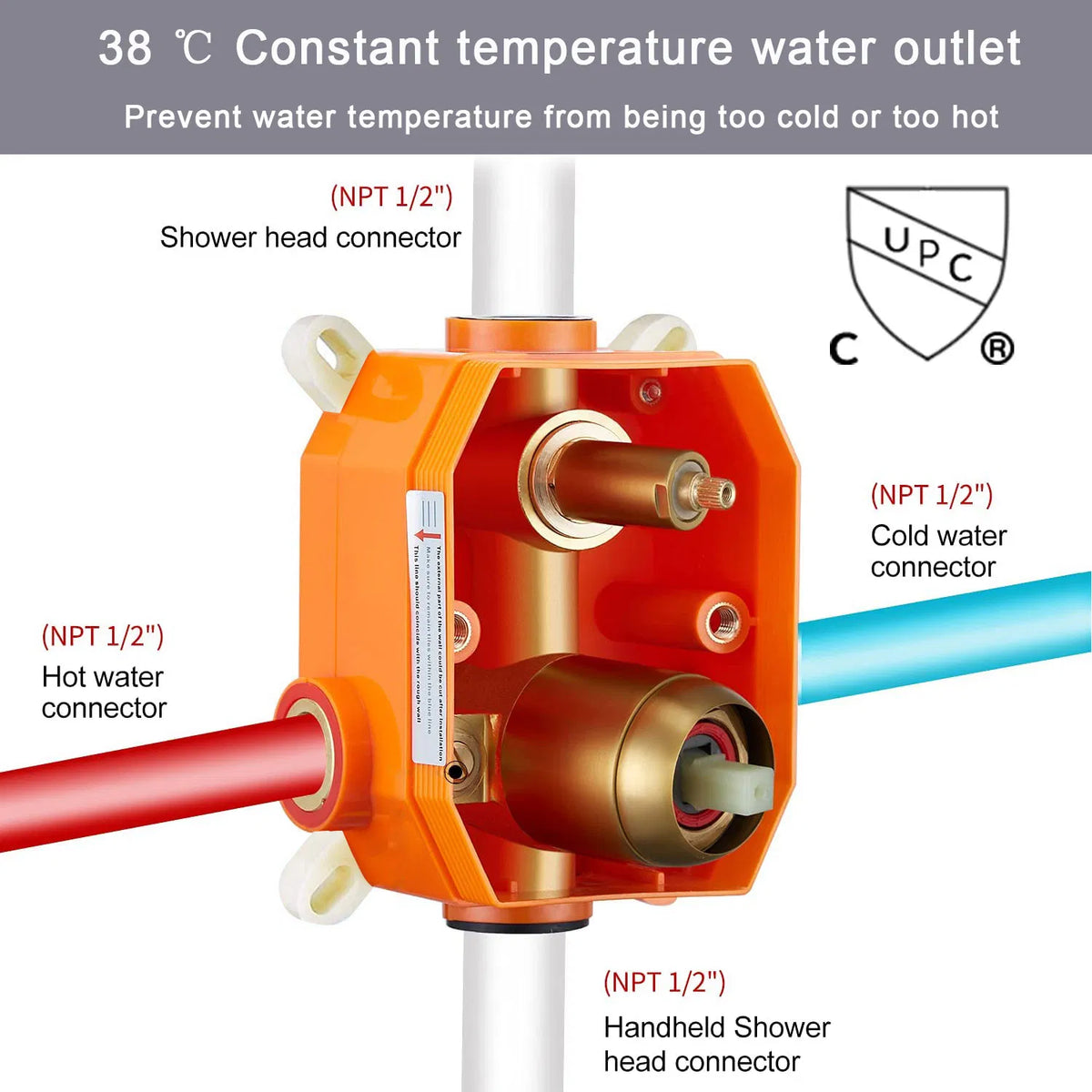12 in Square Rain Shower Combo Set with Handheld & Rough-In Valve, Chrome