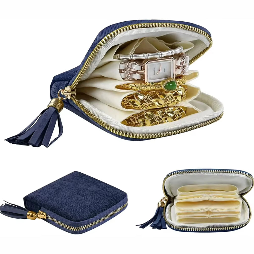 Velvet Jewelry Pouch, 5-Layer Travel Organizer for Rings & Bracelets – image 2