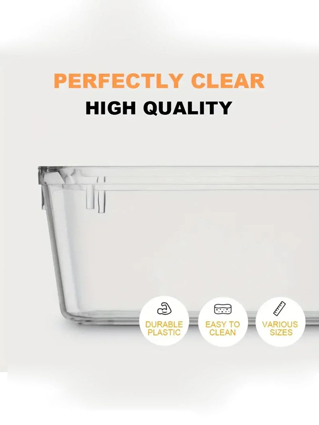 Drawer Organizer Set 44-Piece Clear Plastic Divider Trays – image 5