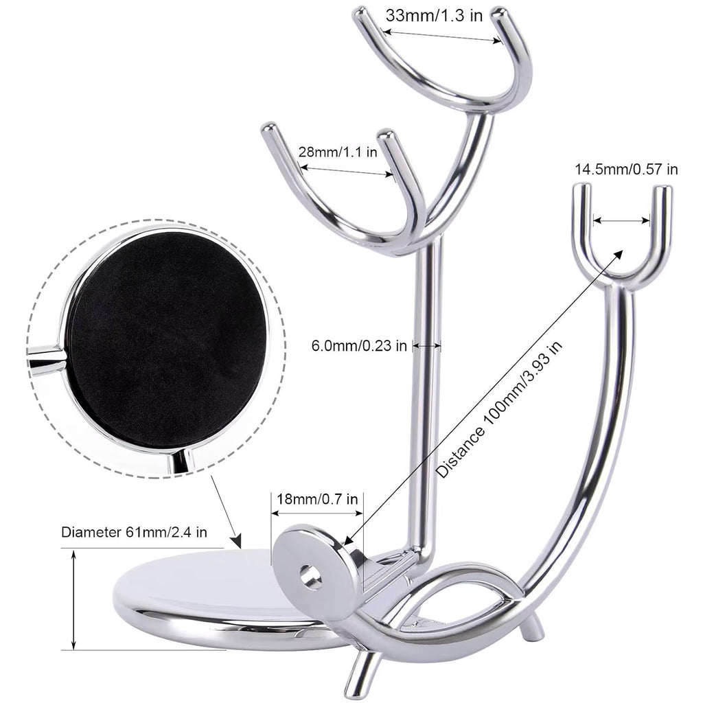 Weighted Shaving Stand and Stainless Soap Bowl Set – image 3