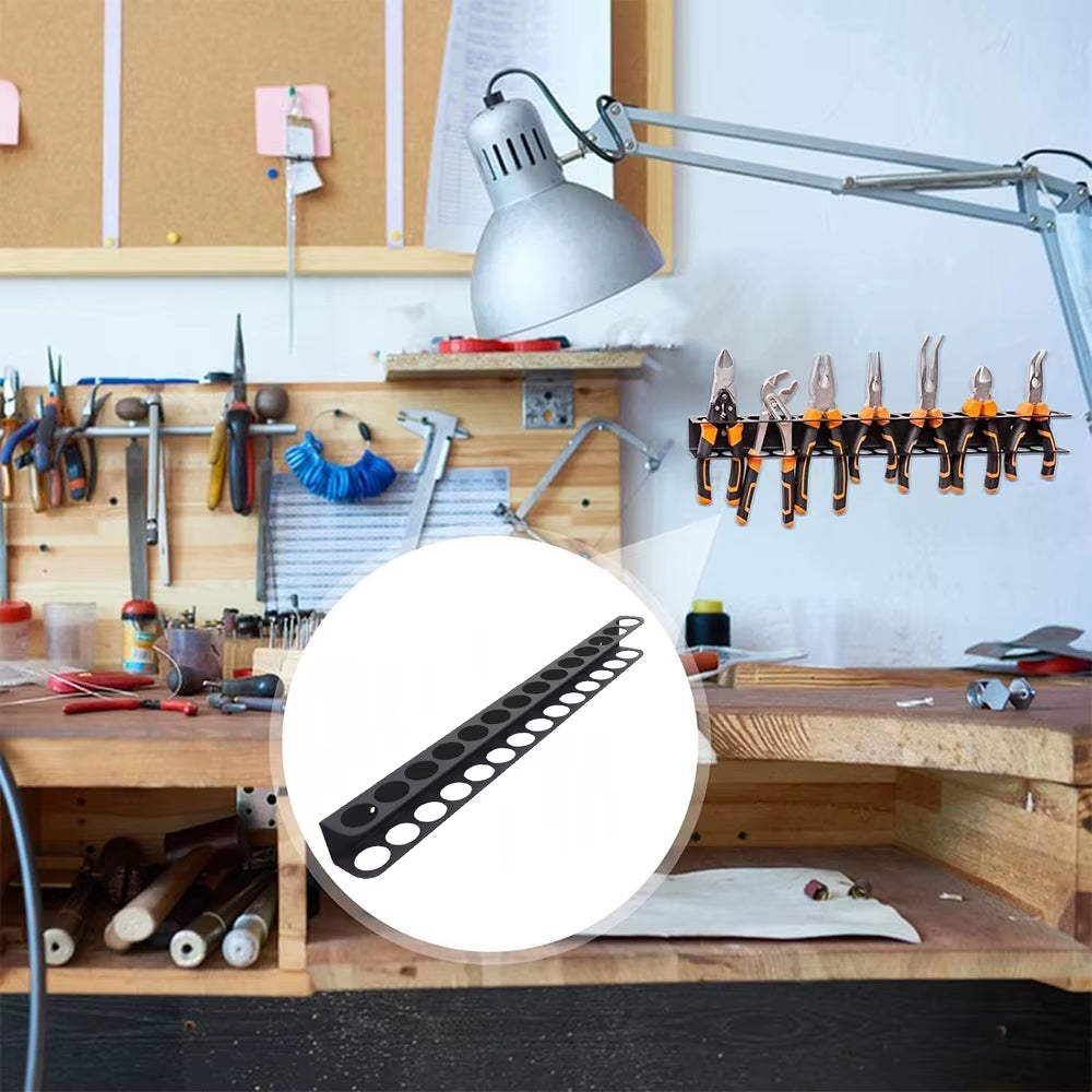 Screwdriver Organizer Wall Rack - 14-Hole Steel Plier & Driver Holder – image 7