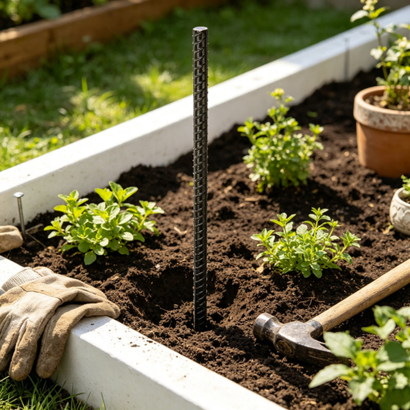 Construction Rebar Stakes 16 in Heavy Duty, 16-Pack