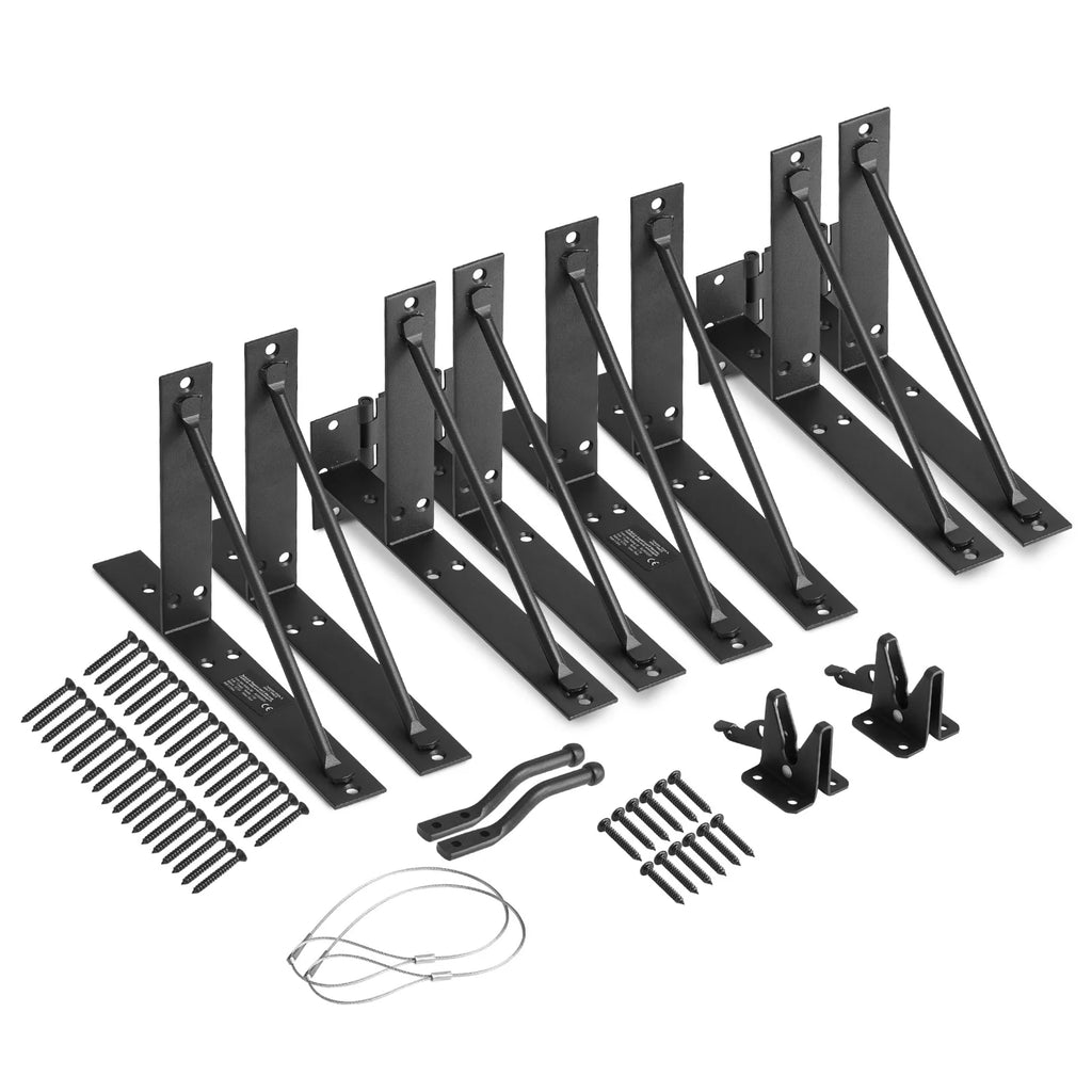 Anti-Sag Gate Corner Brace Kit 2 Sets with Latch and Screws – image 10