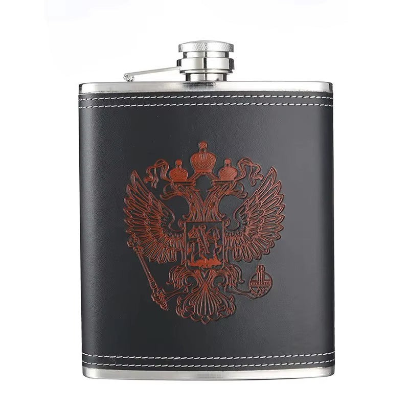 8 oz Stainless Steel Hip Flask Gift Set with Funnel and 2 Cups – image 2
