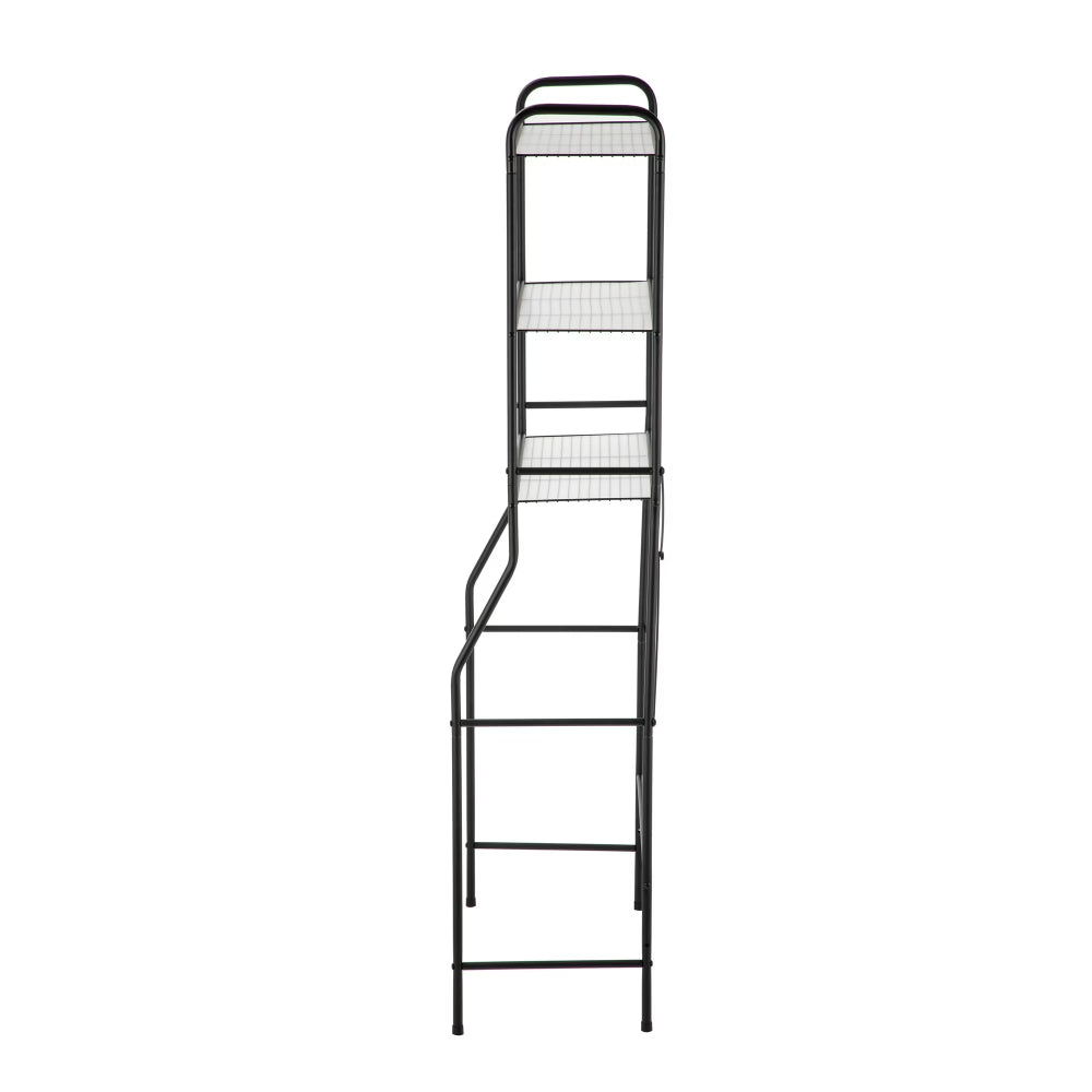 Over the Toilet Storage Rack, 3-Shelf Steel, Matte Black – image 3