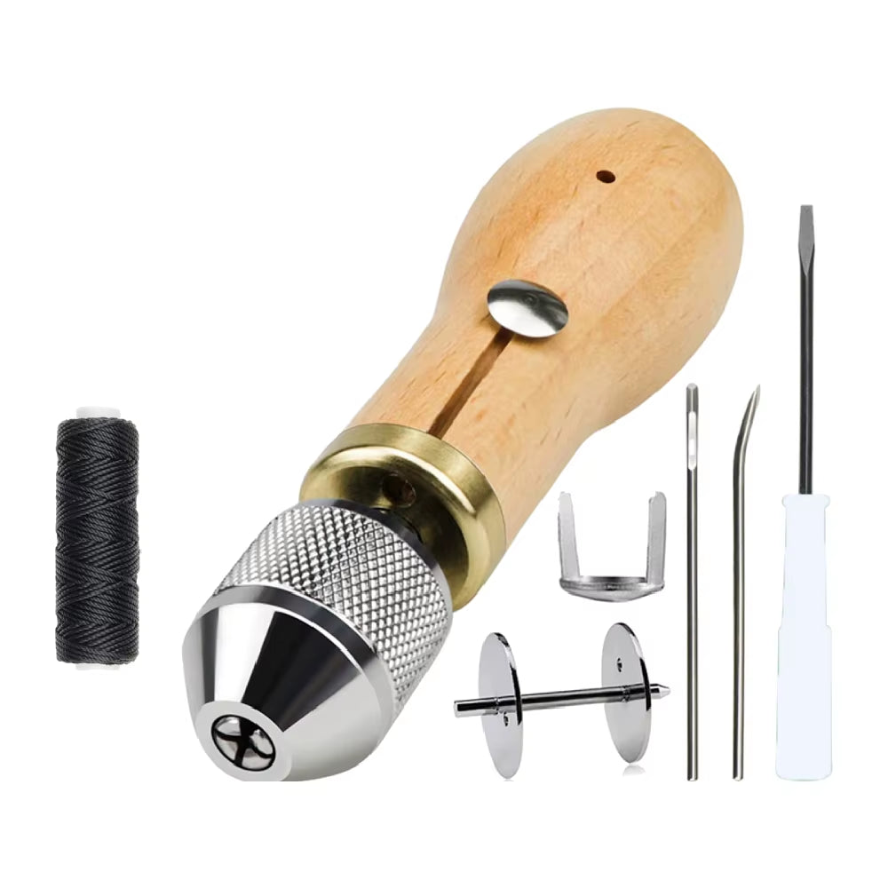 Leather Sewing Awl Kit with Waxed Thread and Needles – image 8