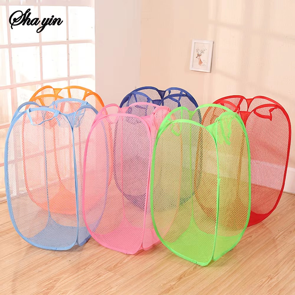 Mesh Laundry Basket - Foldable Breathable Hamper, 40 x 40 x 70 cm – image 3