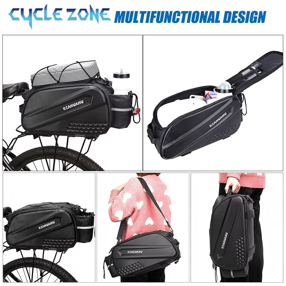 Bike Trunk Bag, Waterproof Rear Rack Bag with Shoulder Strap – image 6