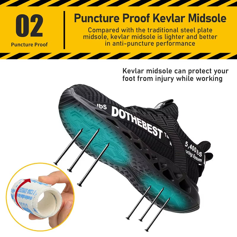 Oilfield Steel Toe Work Shoes, Lightweight Puncture-Resistant Sneakers – image 5