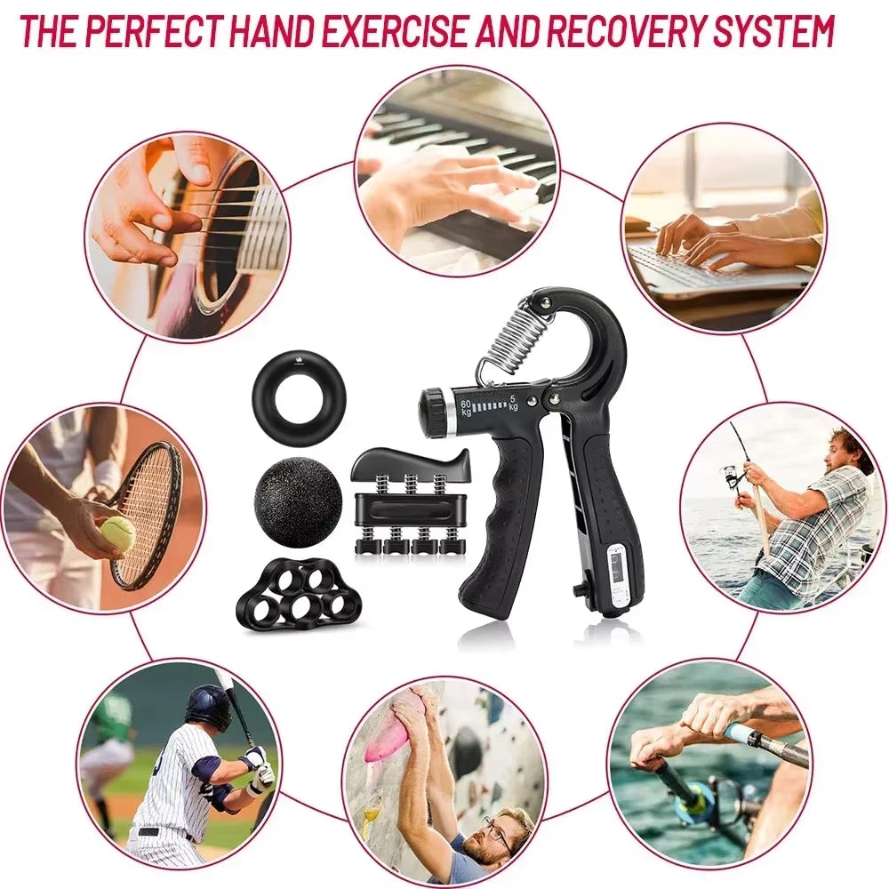 Adjustable Hand Grip Strengthener, 5-60 kg – image 7