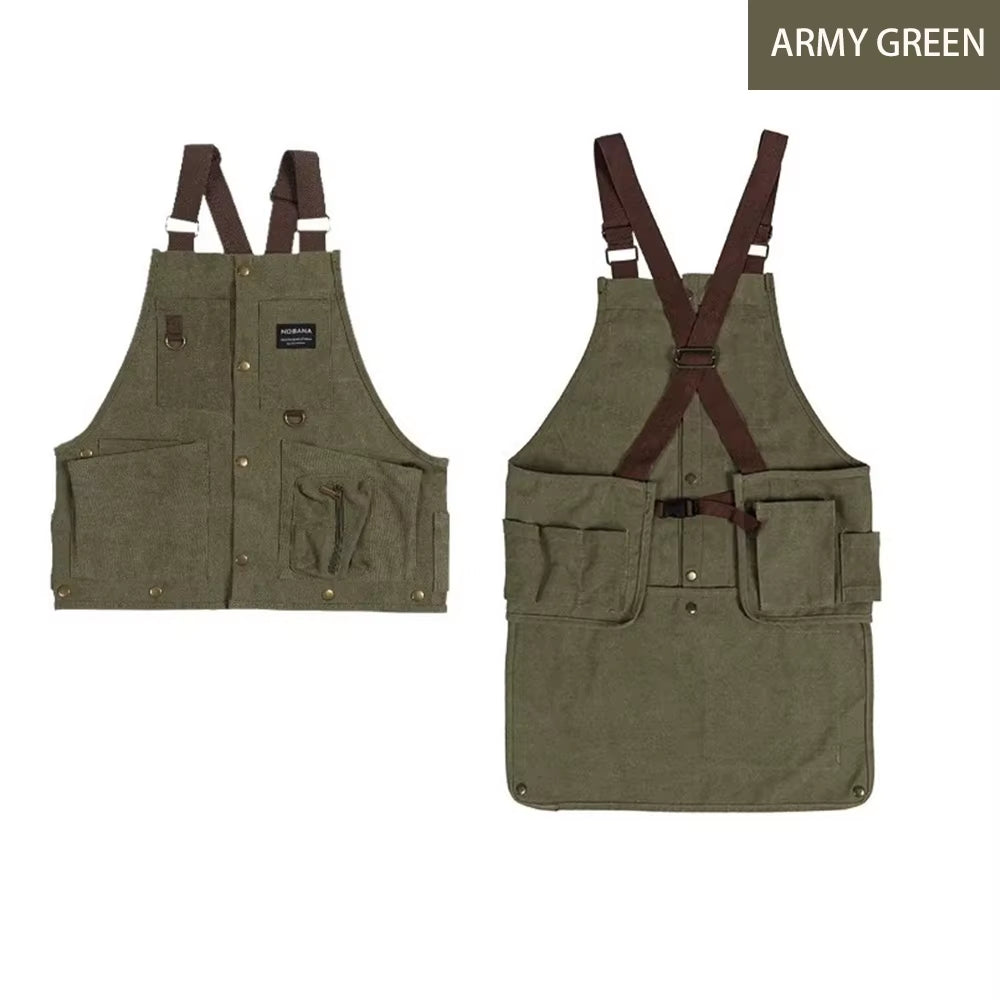 Workwear Apron Vest Unisex 2-in-1 Detachable Tool Apron – image 8