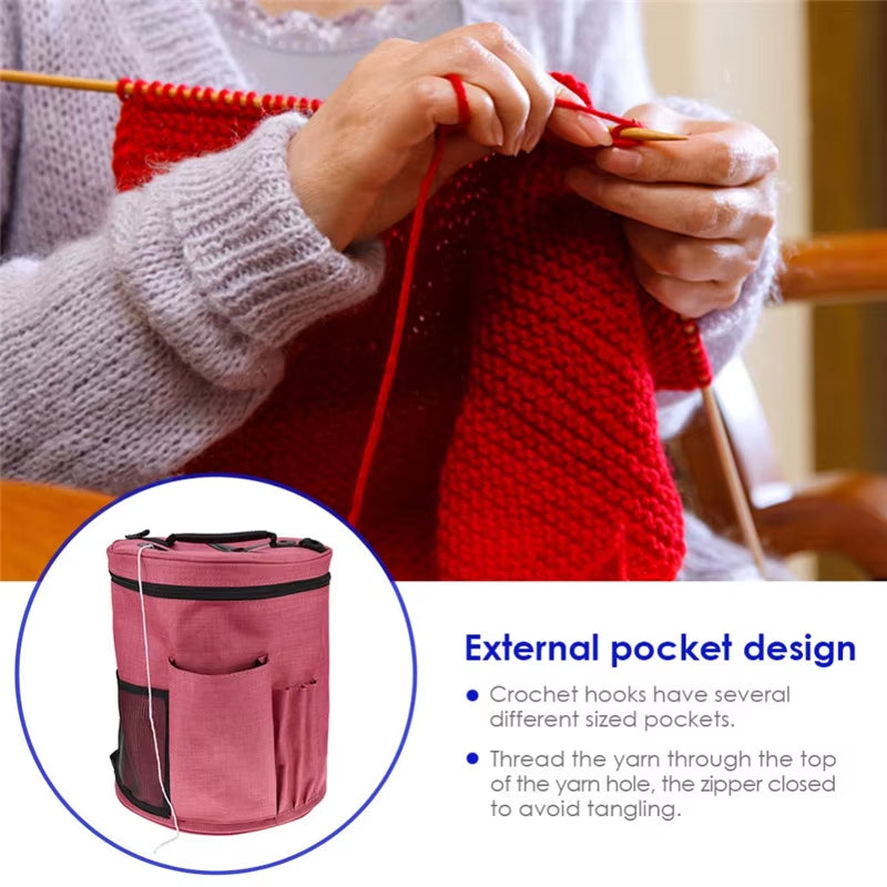 Yarn Storage Tote Bag for Knitting Needles and Crochet Hooks – image 6