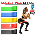 Resistance Loop Bands Set of 5 with Carry Bag, 5-40 lb Levels