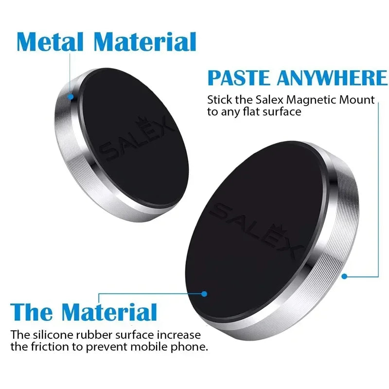 Magnetic Car Phone Holder 2-Pack, Adhesive Dashboard & Wall Mount – image 3