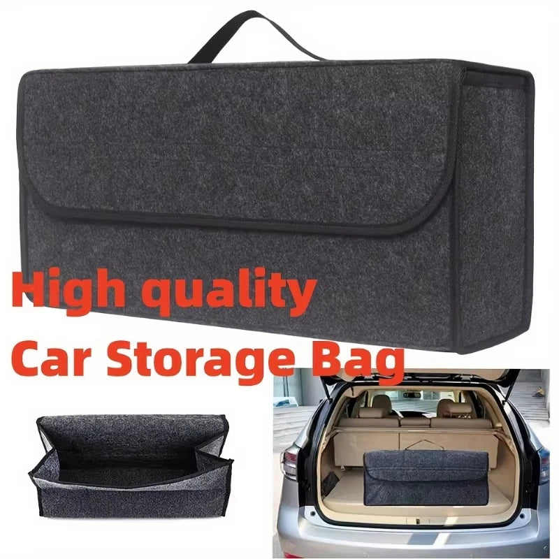 Soft Felt Car Trunk Storage Box with Dividers – image 4