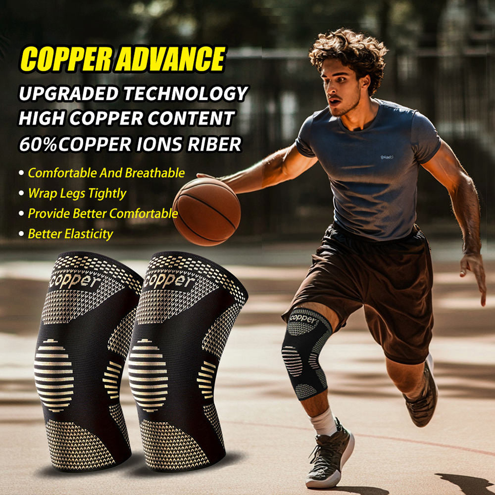 Copper Knee Pads for Construction Work, 1 Pair