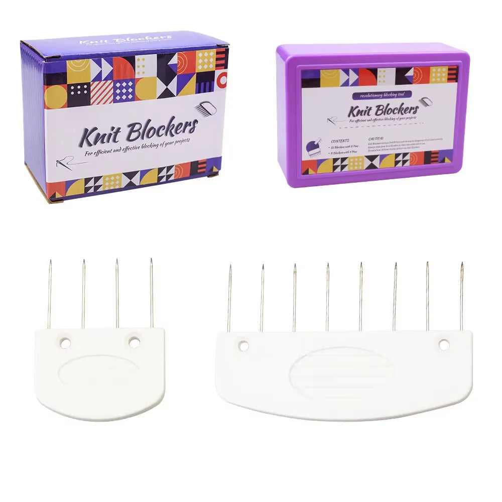 Knit Blockers Set 20 Pc Stainless Pin Blocking Combs