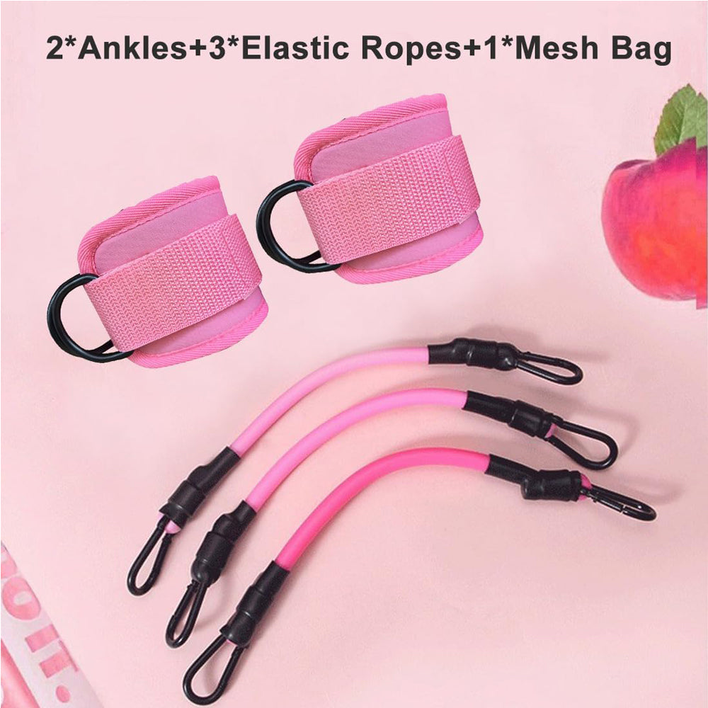 Ankle Resistance Bands with Cuffs Adjustable Glute Kickback Set – image 2