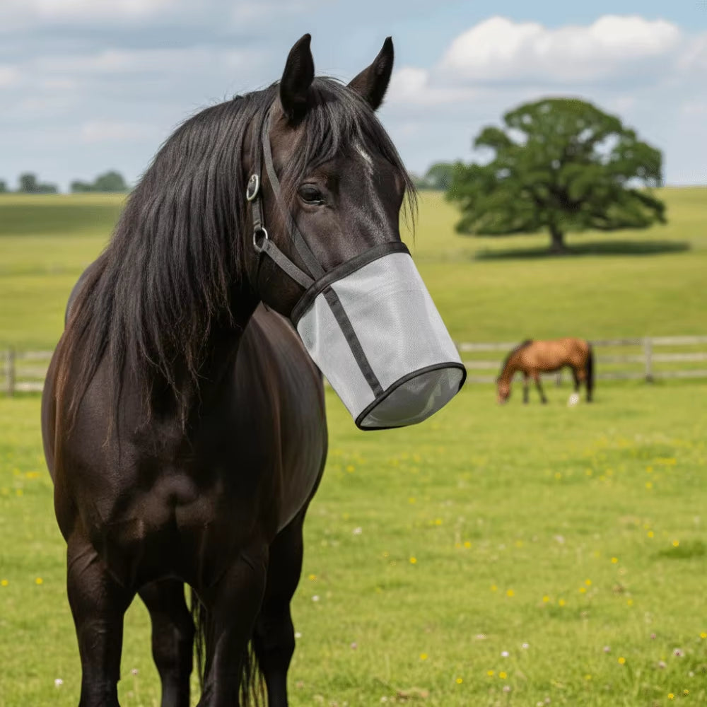 Ranch Horse Feed Bag, Leak-Proof Mesh Nose Bag with Adjustable Strap – image 3