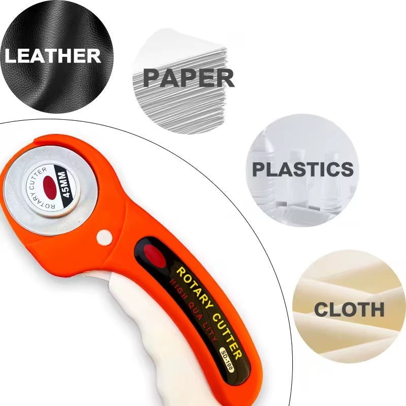 Rotary Cutter 45mm with 5 Replacement Blades and Safety Lock – image 4