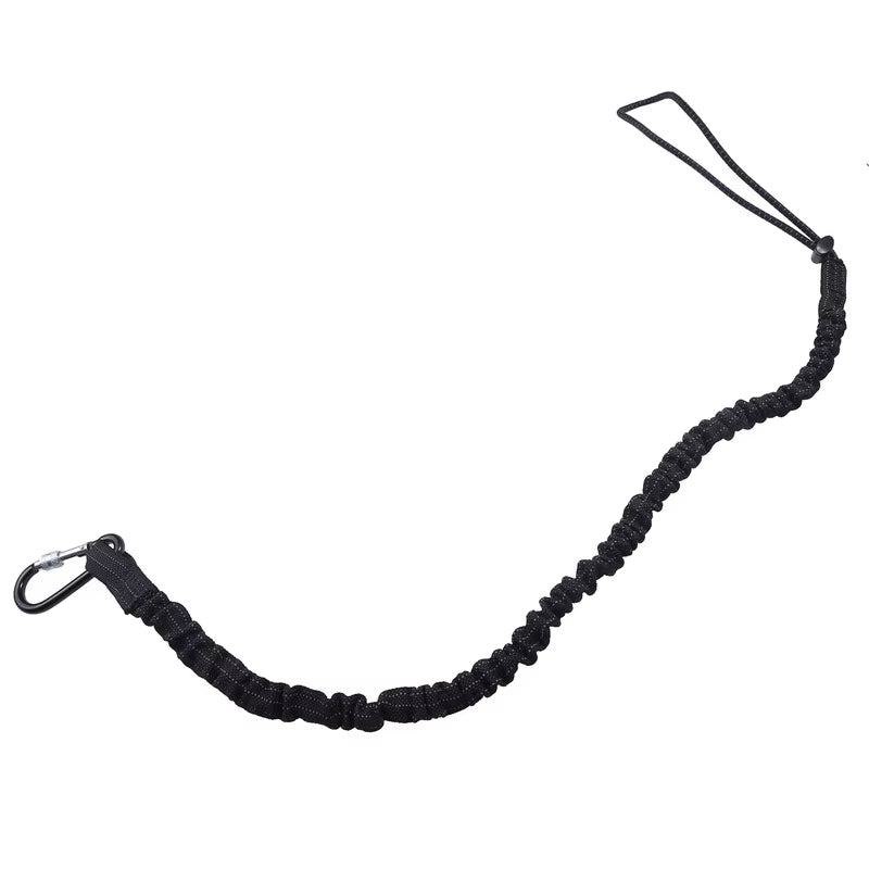 Oilfield Tool Lanyard Bungee Tether with Carabiner, 31 In
