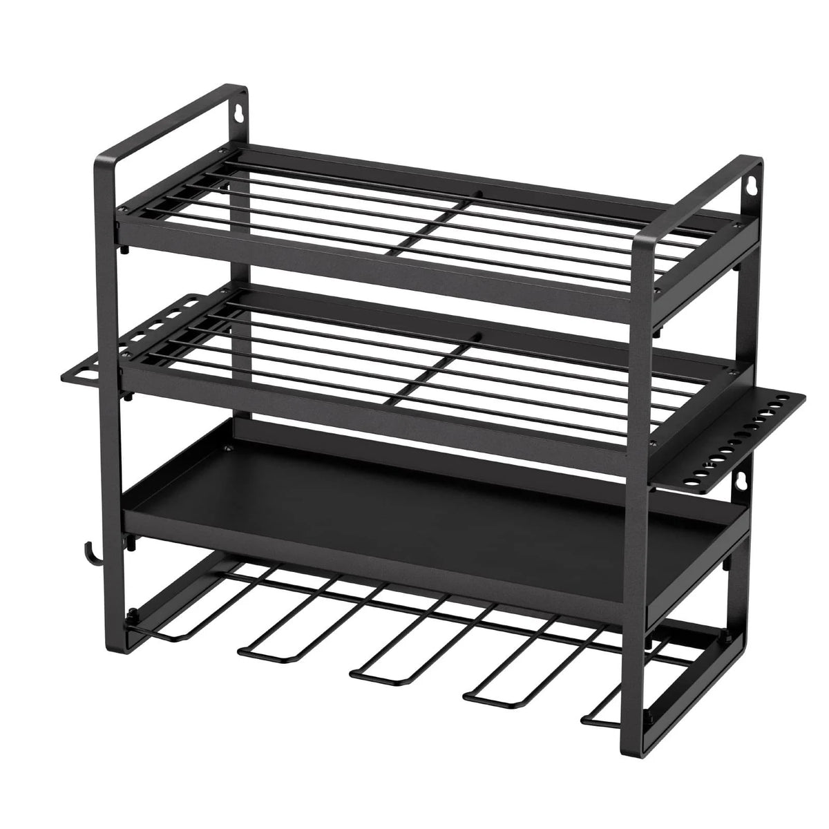 Power Tool Organizer – 4-Layer Wall Rack with Drill Holders