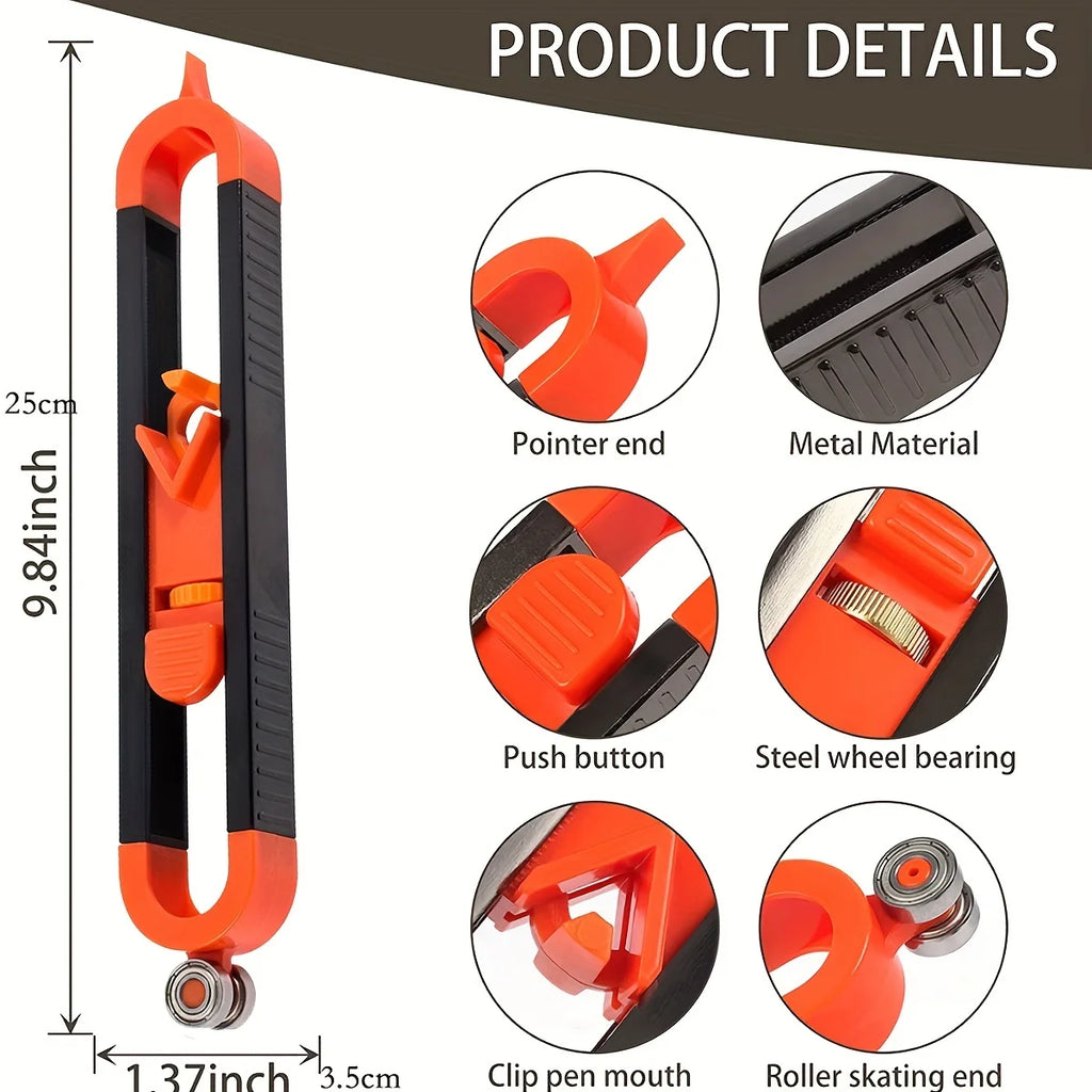 Contour Gauge Profile Tool - Precise Shape Duplicator for Woodworking & Flooring