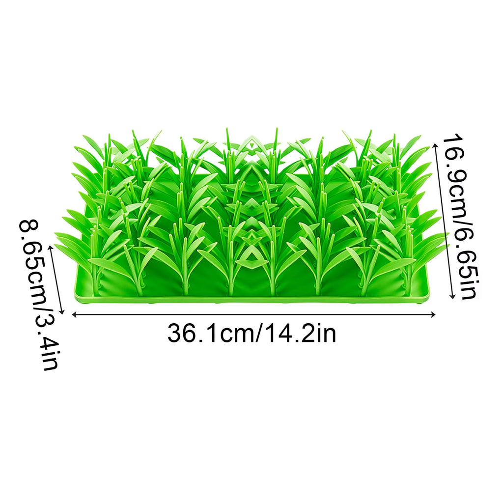 Grass Design Pet Lick Mat - Slow Feeding Mat for Cats & Dogs