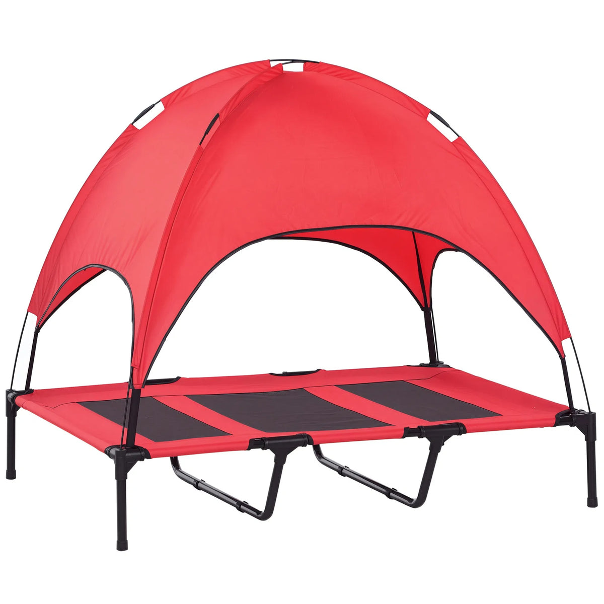 Elevated Dog Bed with Canopy, 48 x 36 in Raised Outdoor Dog Cot
