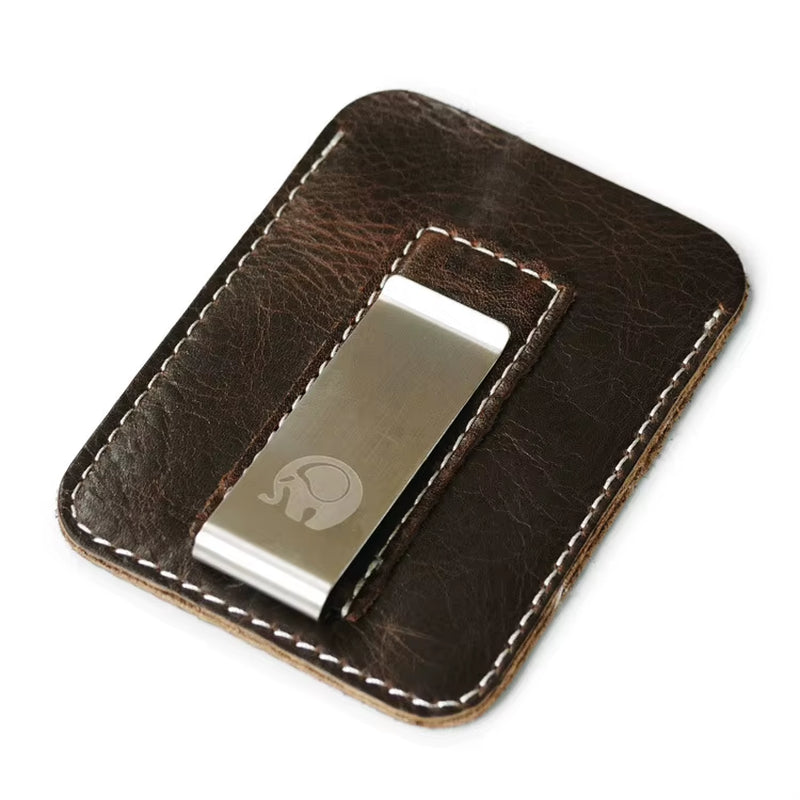 Leather Money Clip Wallet, Slim Cowhide Card Holder – image 10