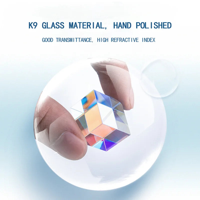 Dichroic Glass Prism Cube 15mm - Color-Shifting Optical Desk Gift – image 4