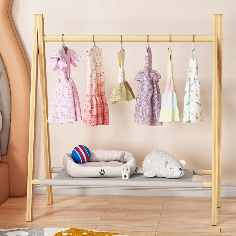 Dog Clothing Rack, Wooden Pet Wardrobe for Small Dogs and Cats – image 3