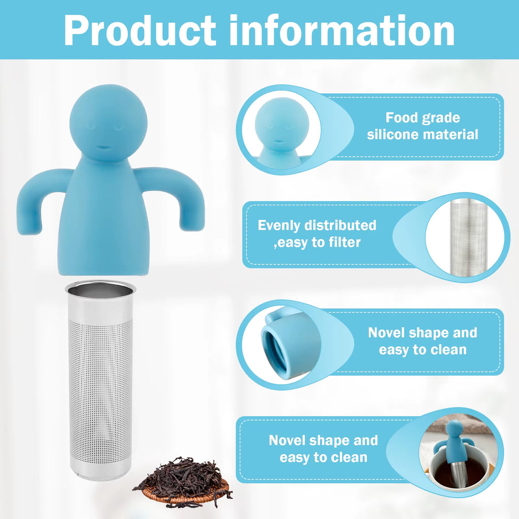Tea Infuser Set of 4, Fine Mesh Stainless Steel Loose Leaf Strainers – image 4