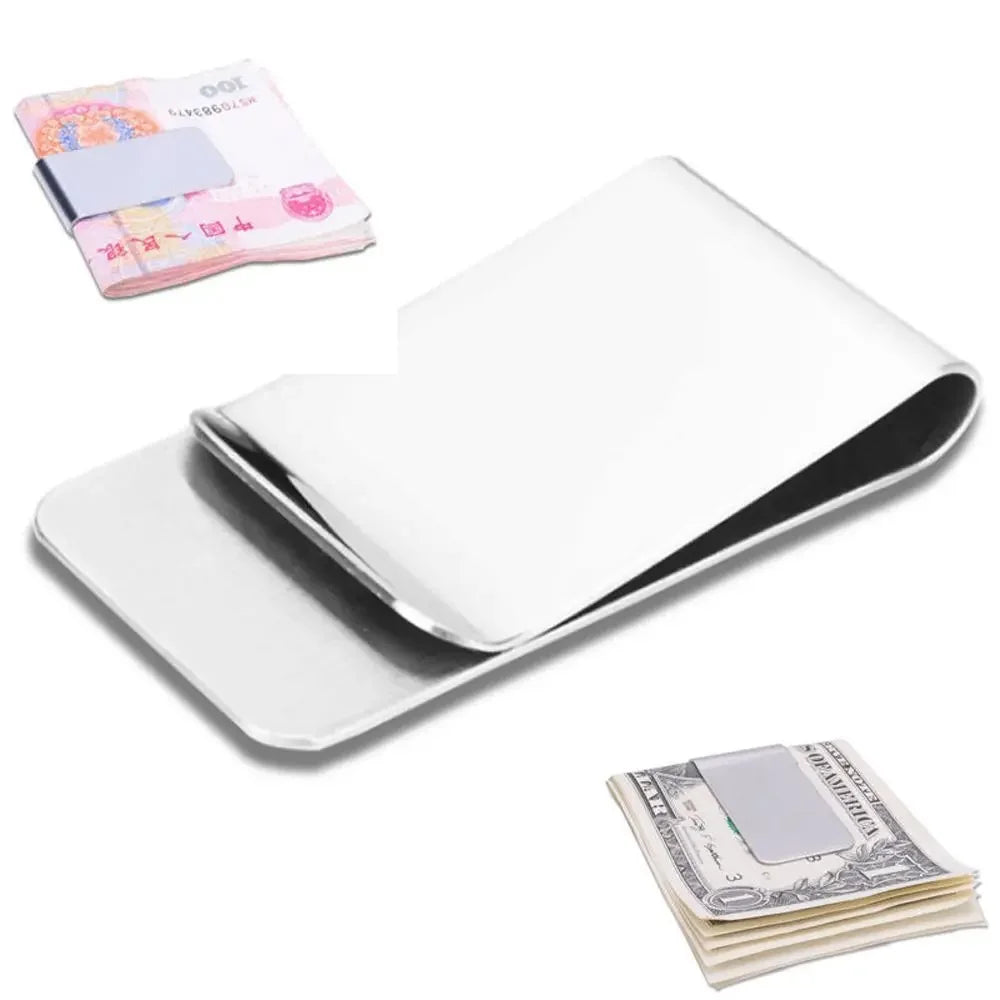 Stainless Steel Money Clip, Slim Cash and Card Holder – image 4