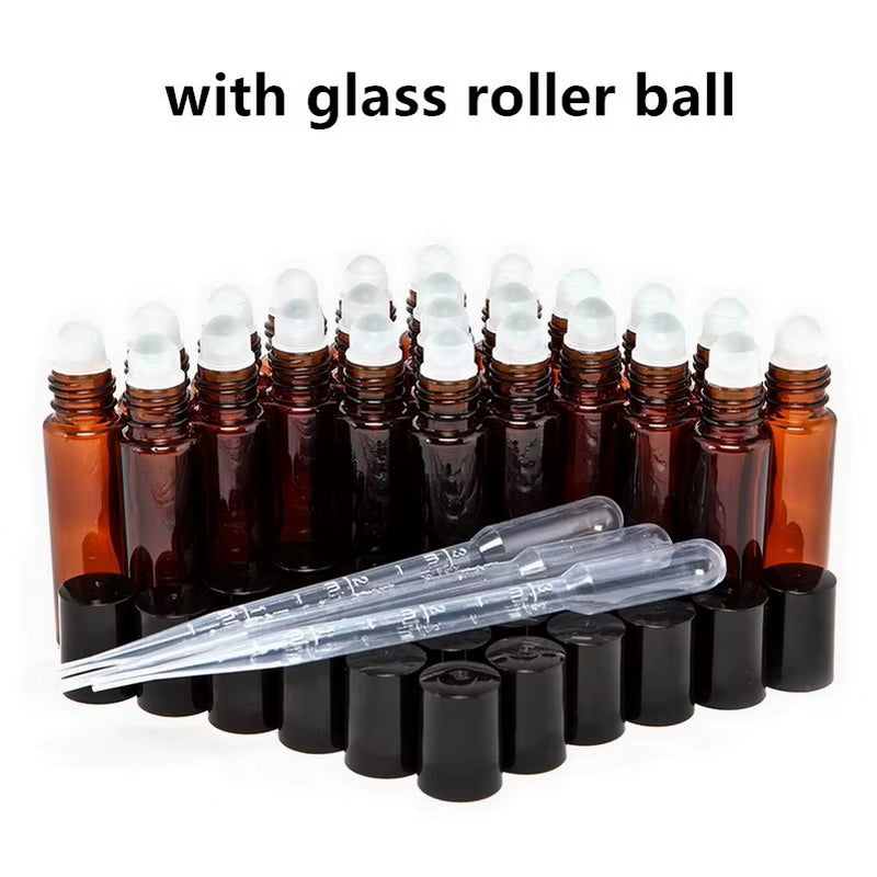 24-Pack 10ml Amber Glass Roll-On Bottles – image 8