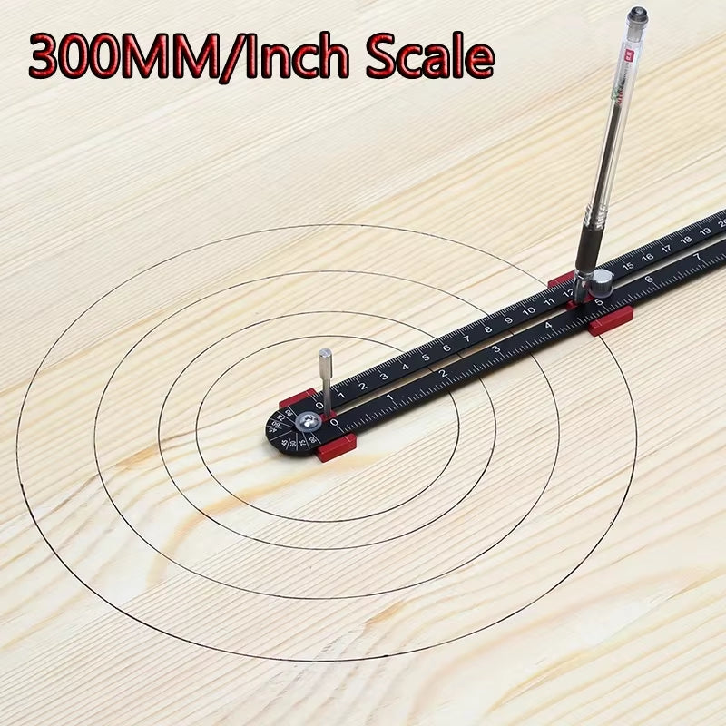 Beam Compass for Woodworking - Aluminum Circle Scribe up to 24 in – image 2