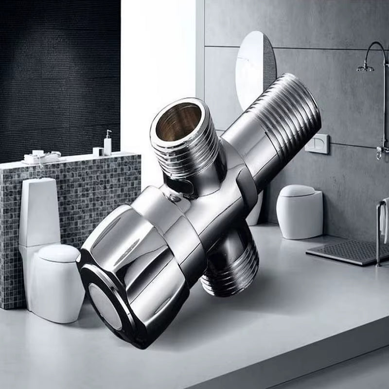 Plumbing Copper Double Outlet Angle Stop Valve G1/2