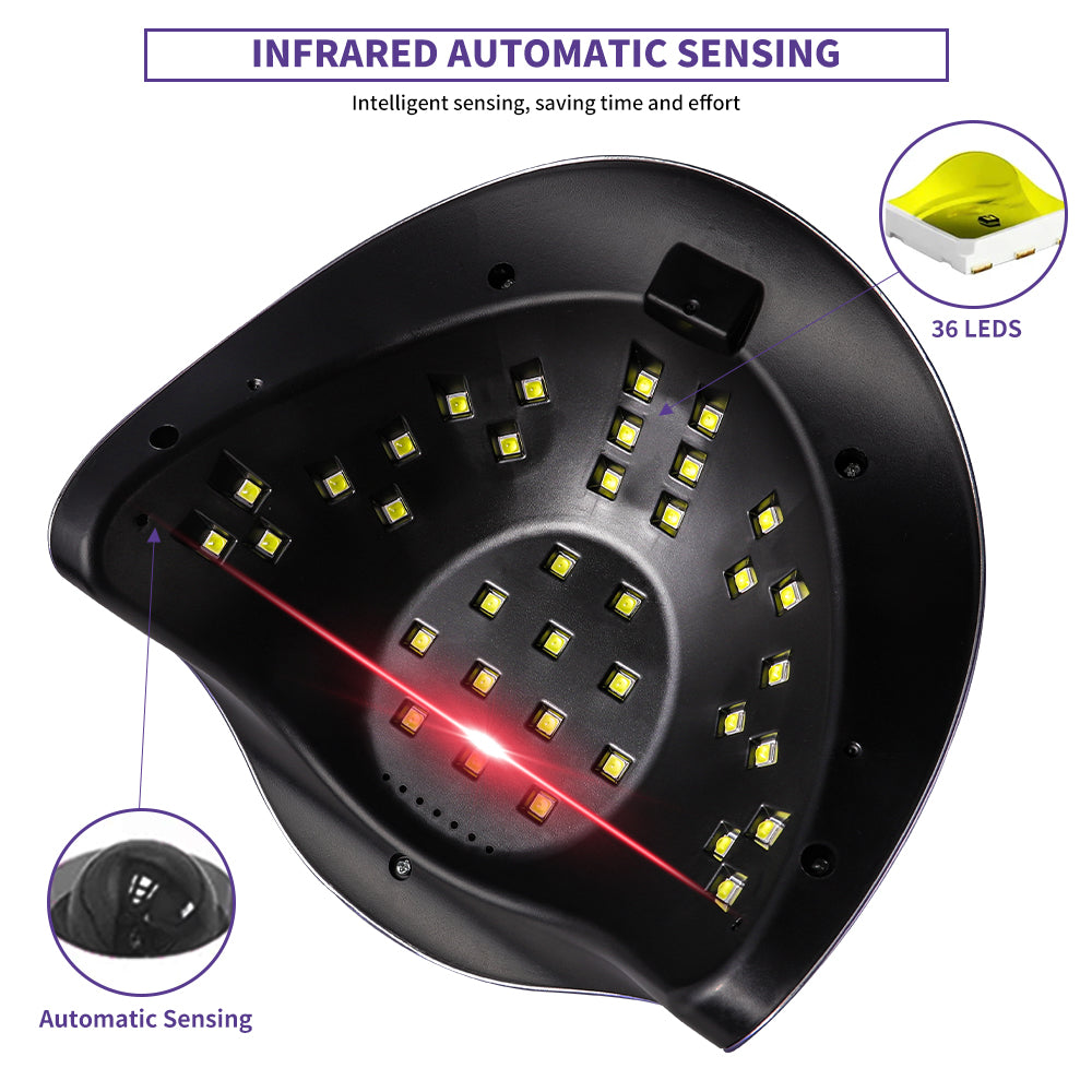 Gel Nail Lamp with 4 Timers and Removable Base, LED Nail Dryer – image 7