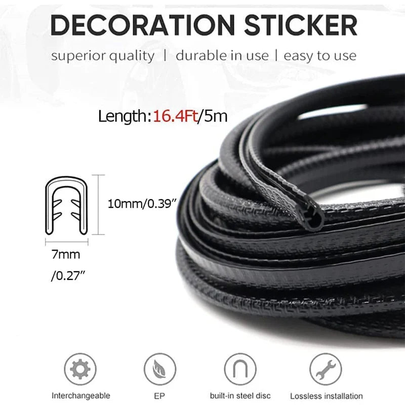 Car Door Edge Guard – U-Shaped Rubber Protector Strip – image 6