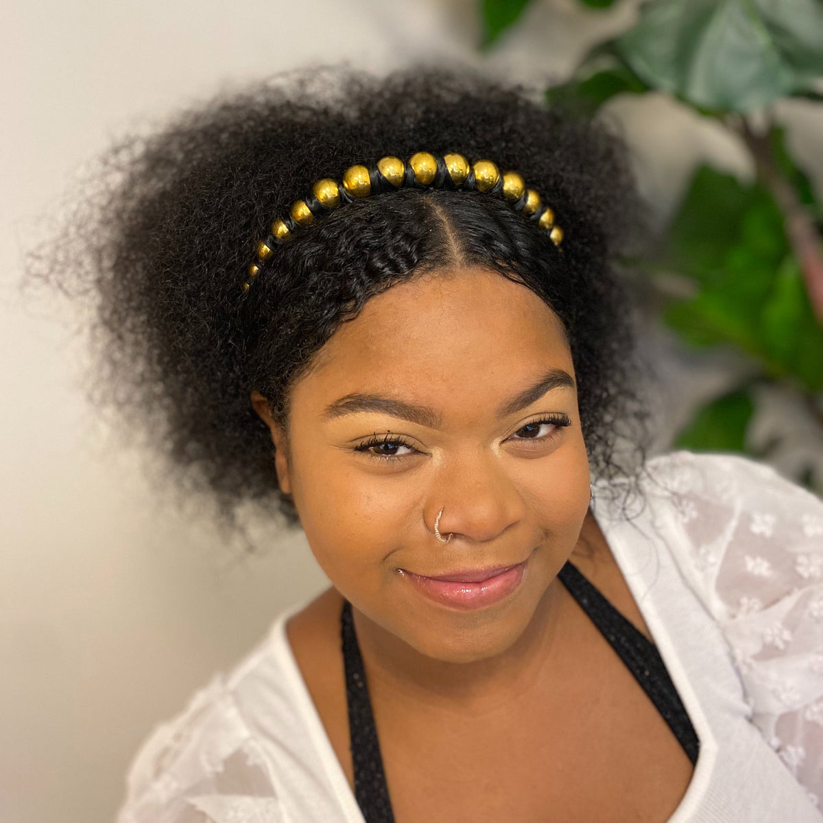 Satin Headband – Beaded Wrapped Hair Band – image 12