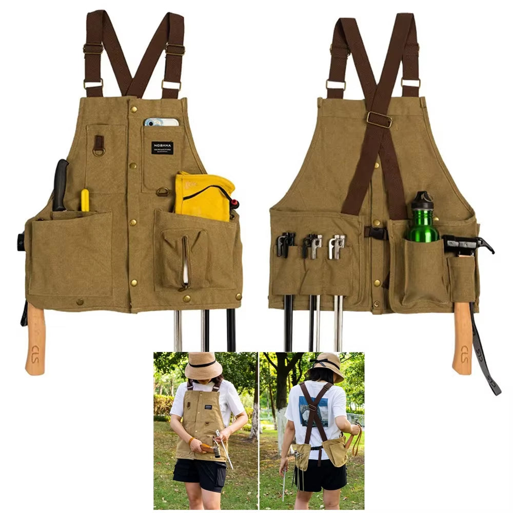 Workwear Apron Vest Unisex 2-in-1 Detachable Tool Apron – image 2