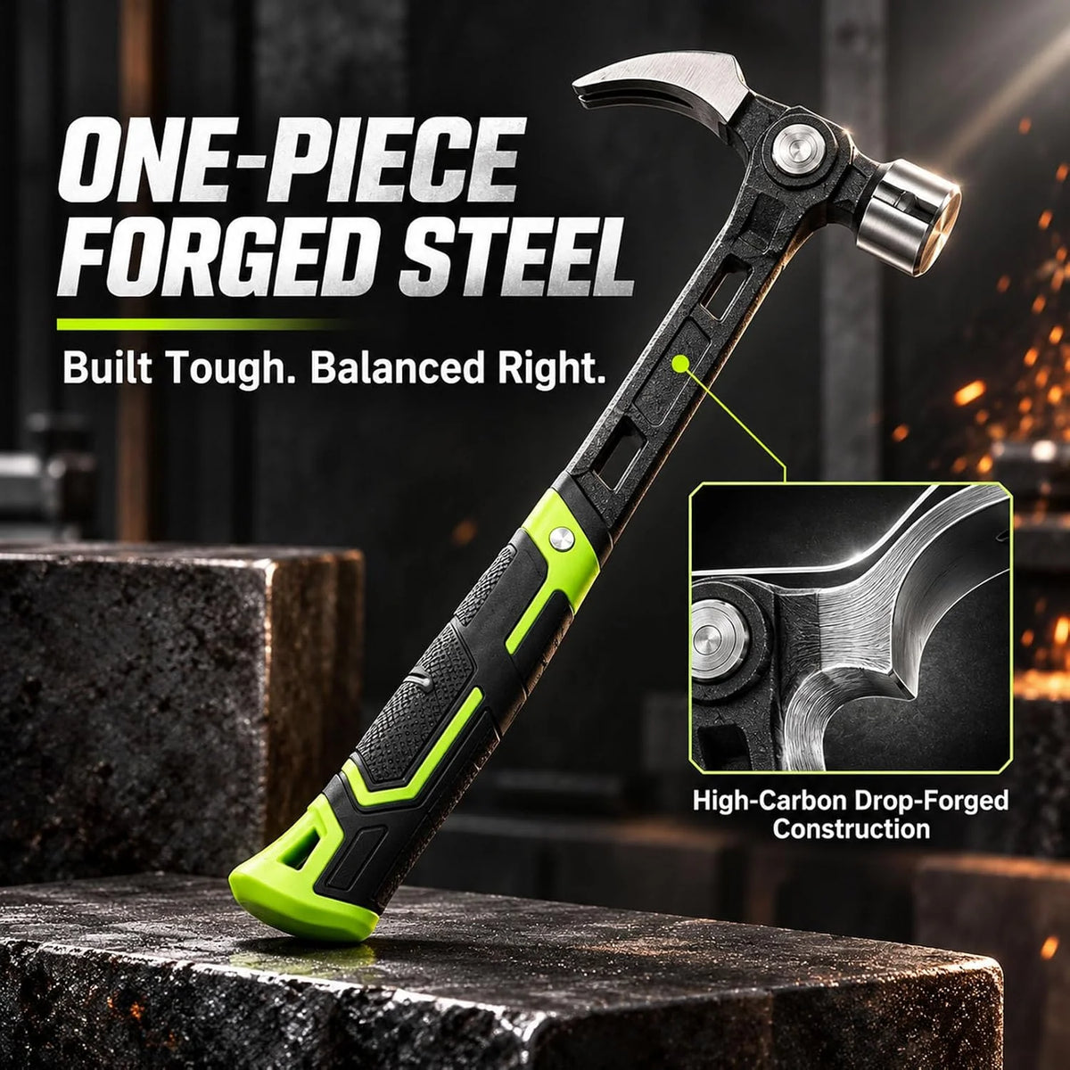Nail Puller Hammer – Adjustable with Magnetic Nail Holder – image 3