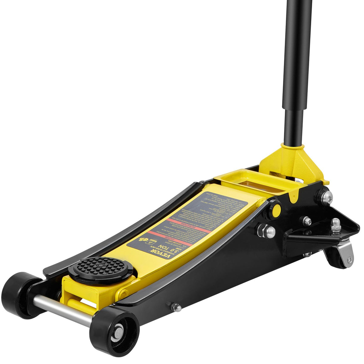 Floor Jack 3 Ton Low Profile Steel Racing Jack with Dual Pistons